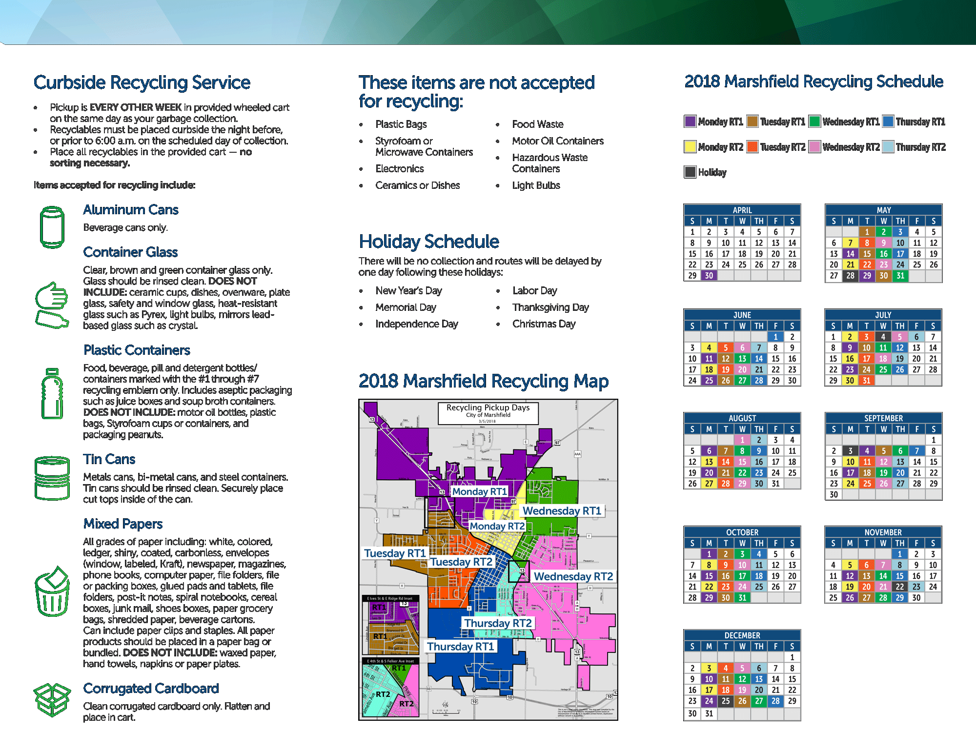 Update on Refuse and Recycling Collection Schedule and Routes OnFocus